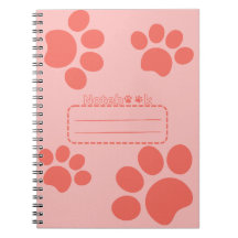 Carnet du journal rouge des pages de chats