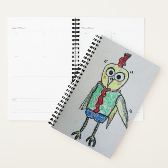 Carnet du planificateur de poulet (Devant avec enveloppe)