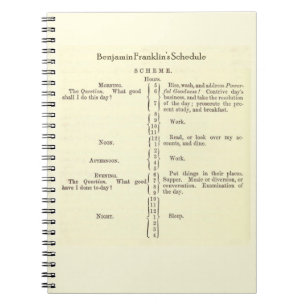 Carnet du programme de Benjamin Franklin