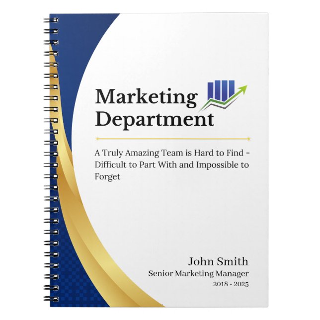 Carnet du service marketing personnalisé (Devant)