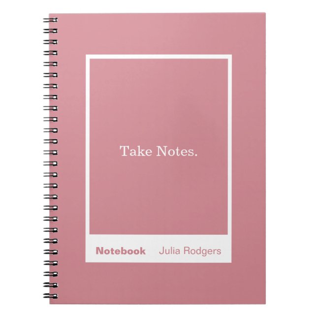 Carnet Dusty Pink Block Quote Classic Notebook (Devant)