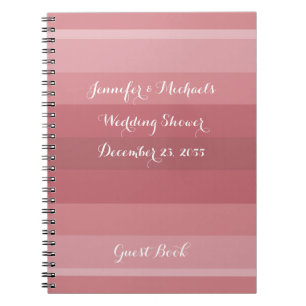 Carnet Dusty Rose fête d'anniversaire Wedding shower