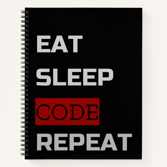 Carnet Eat Sleep CODE Répéter (Devant)