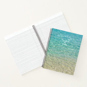 Carnet Eau faible Personnalisée Turquoise & Sable