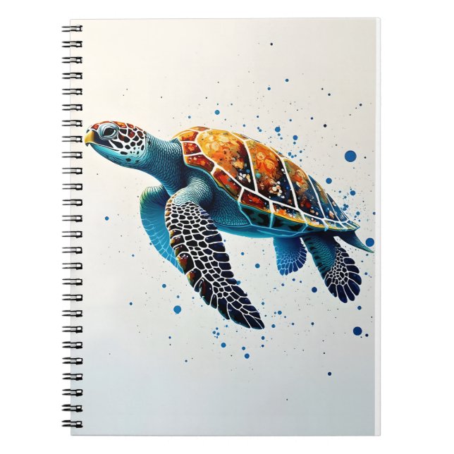 Carnet Eaux calmes : Célébrez les tortues marines avec l' (Devant)