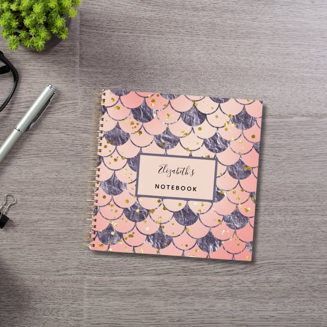 Carnet Écailles de sirène rose violet (Créateur téléchargé)