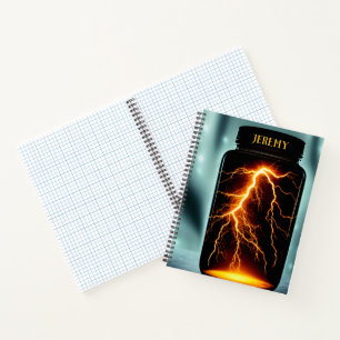 Carnet Éclair Dans Un Art numérique À Bouteille Personnal
