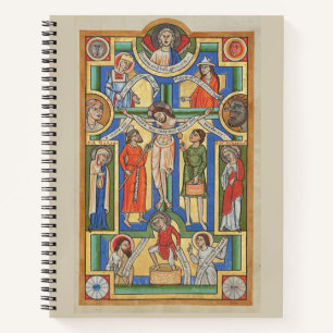 Carnet Éclairage médiéval crucifié Jésus