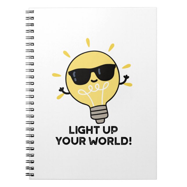 Carnet Éclairez Votre Monde Amusant Ampoule Positive (Devant)