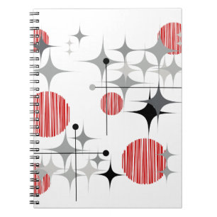 Carnet Éclats d'étoiles et globes de style moderne du mil