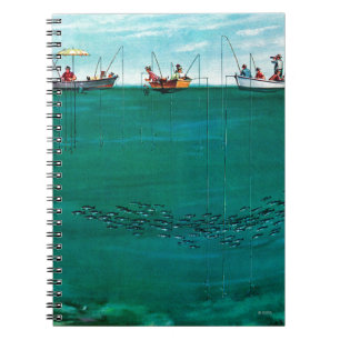 Carnet École de poissons parmi les lignes par Thornton Ut