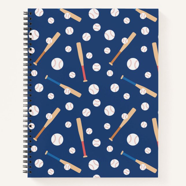 Carnet École Motif de baseball et de sport de chaume (Devant)