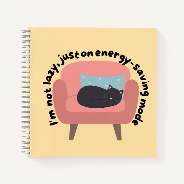 Carnet Économiser Mode Énergie Conception Chat - Cosy & R (Devant)