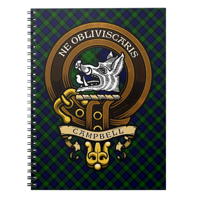 Carnet Écosse Clan Campbell Badge et Crest (Devant)