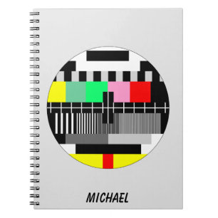 Carnet Écran de test de la télévision couleur rétro