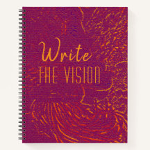 Écrire la vision, bloc-notes 8,5 x 11, lié en spir