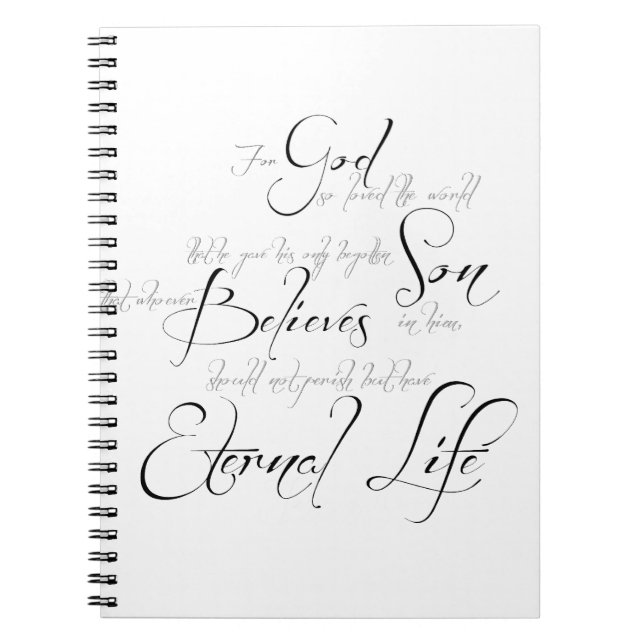 Carnet écriture de Jean 3:16 (Devant)