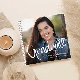 Carnet Écriture tendance Graduation Photo Keepsaké invité
