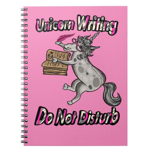 Carnet Écriture Unicorn - Ne pas déranger (Devant)