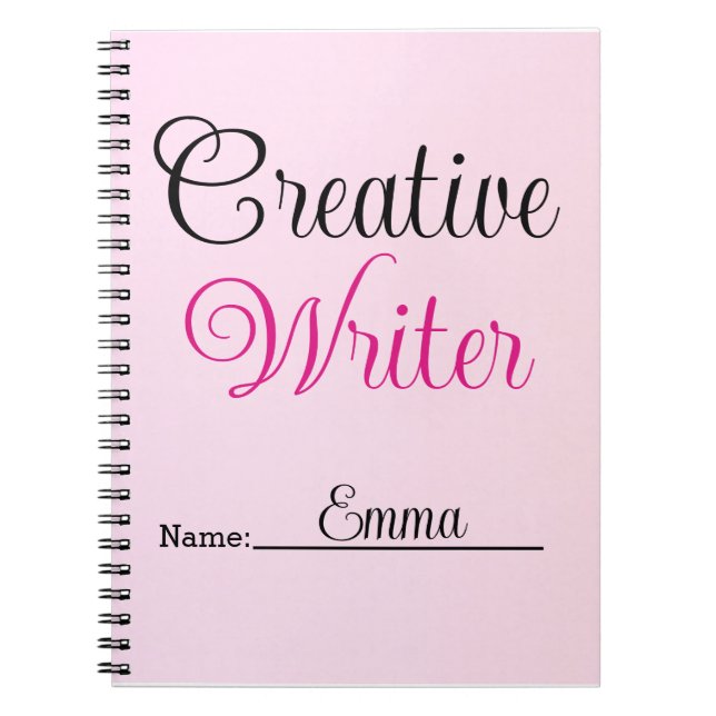 Carnet Écrivain Créatif Rose Pastel  (Devant)