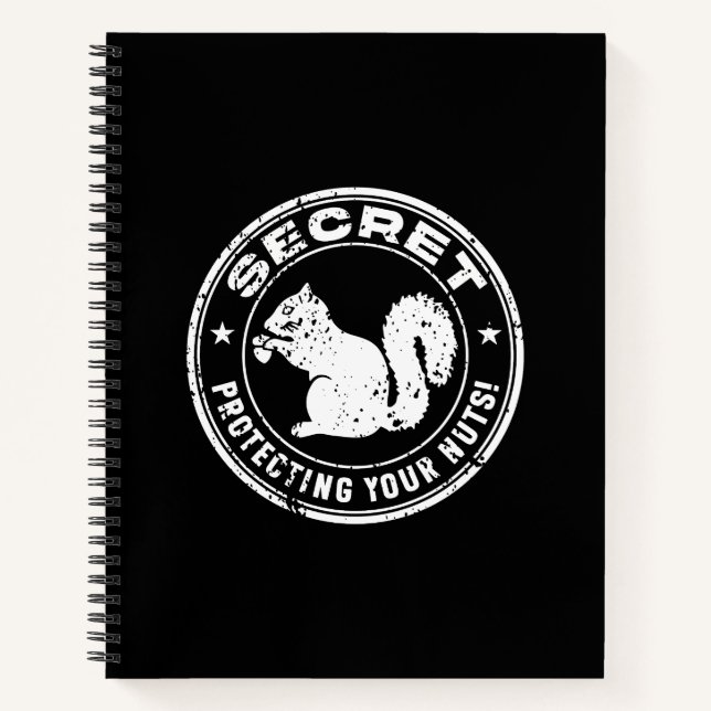 Carnet Écureuil Secret "Protégez vos noix" (Devant)