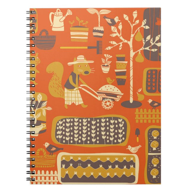 Carnet Écureuils de jardin : Scène animal lunaire (Devant)