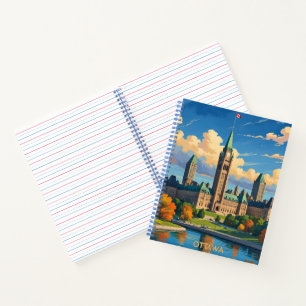 Carnet Édifice du Parlement du Canada Ottawa, City Skylin