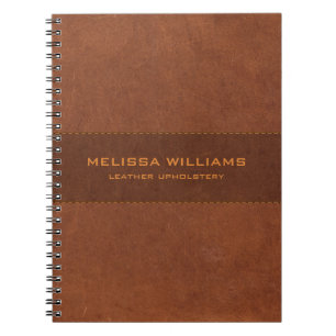 Carnet Effet Cuir Brown avec points