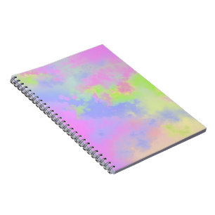 Carnet Effet de projection de peinture arc-en-ciel bleu r