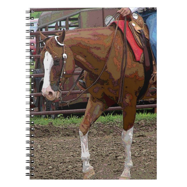 Carnet Effet Dessin Du Cheval Occidental (Devant)