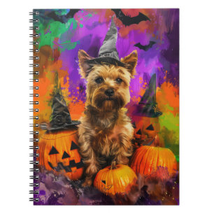 Carnet Éffrayant Cairn Terrier Chien Halloween sorcier Ci