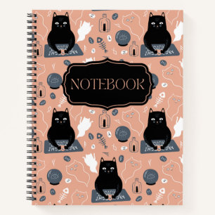 Carnet Éffrayant Fantômes de chat Halloween