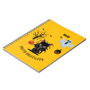 Carnet Éffrayant Funny Vampire Chat Happy Halloween