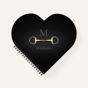 Carnet Éggbutt Snaffle Un peu Monogramme Coeur équestre
