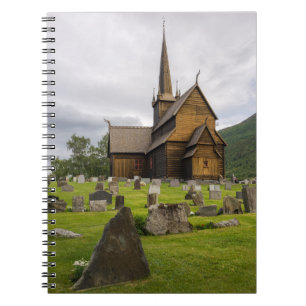 Carnet Église de barre avec le cimetière en Norvège