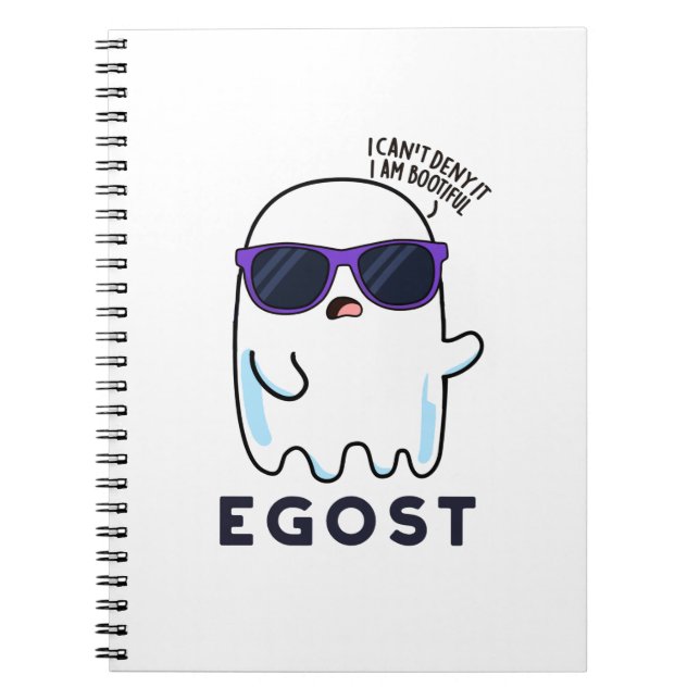 Carnet Egost Funny Halloween Ego Ghost Pun (Devant)