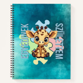 Carnet Egyedinek születtem – kedves zsiráfos design