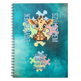 Carnet Egyedinek születtem – kedves zsiráfos design
