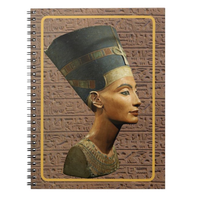 Carnet Egyptian Queen Nefertiti hieroglyph notebook (Devant)