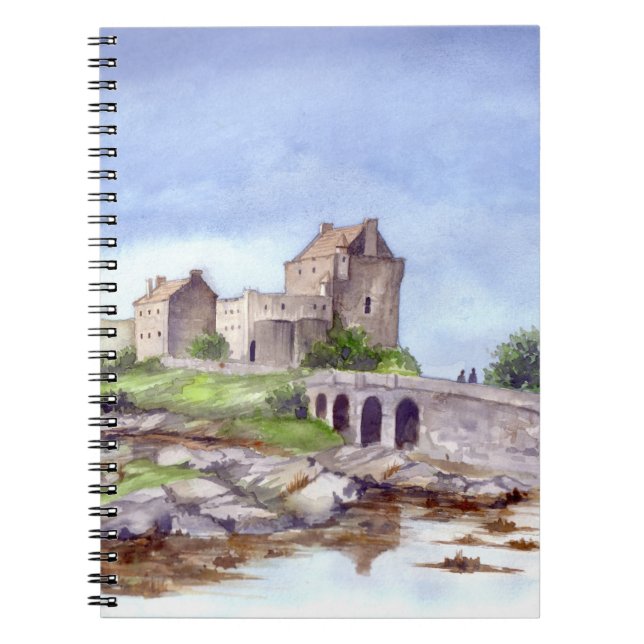 Carnet Eilean Donan Castle Watercolor Painting (Devant)