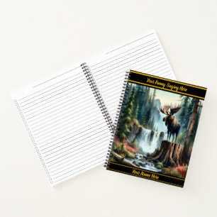 Carnet Élan majestueux debout fièrement à côté d'une casc