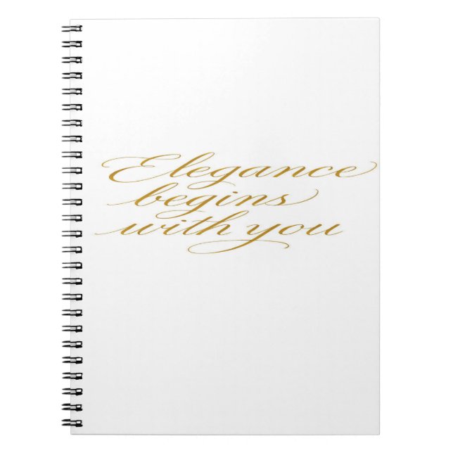 Carnet Elegance Begins With You: Motivational Quote    (Devant)