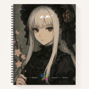 Carnet Élégance de la Demoiselle Fleur de Minuit Premium