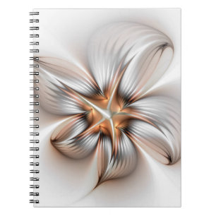 Carnet Élégance florale Art Abstrait fractal moderne