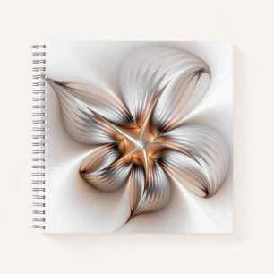 Carnet Élégance florale Art Abstrait fractal moderne