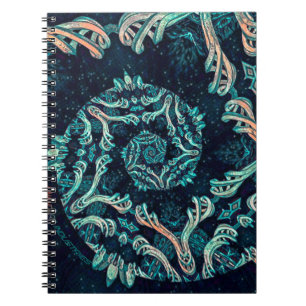 Carnet Élégance fractale foncée