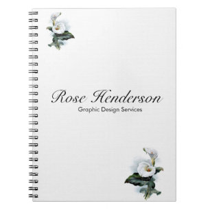 Carnet Elégance vintage Blanc Calla Lily