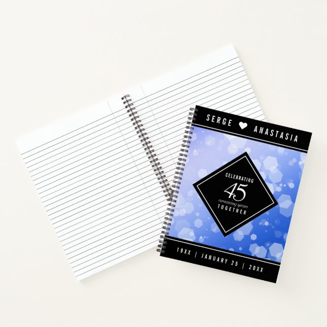 Carnet Élégant 45e anniversaire de Mariage Sapphire (Intérieur)