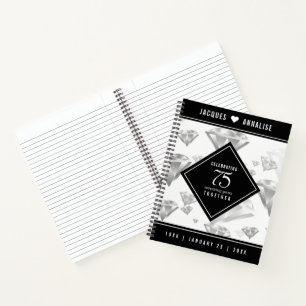 Carnet Élégant 75e anniversaire de Mariage de diamant