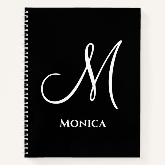 Carnet Elegant black &white monogram  (Devant)